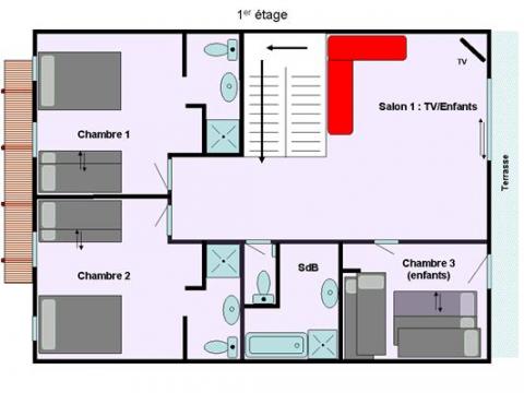 Plan du 1er &eacute;tage