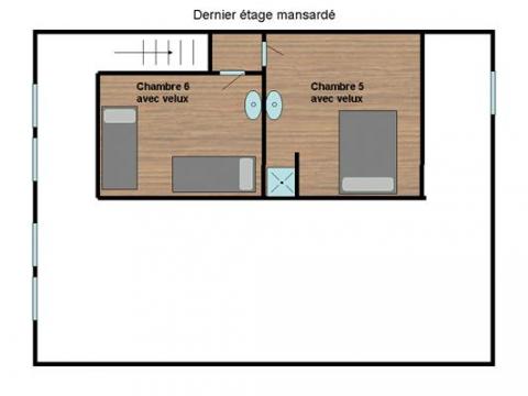 Plan du dernier &eacute;tage